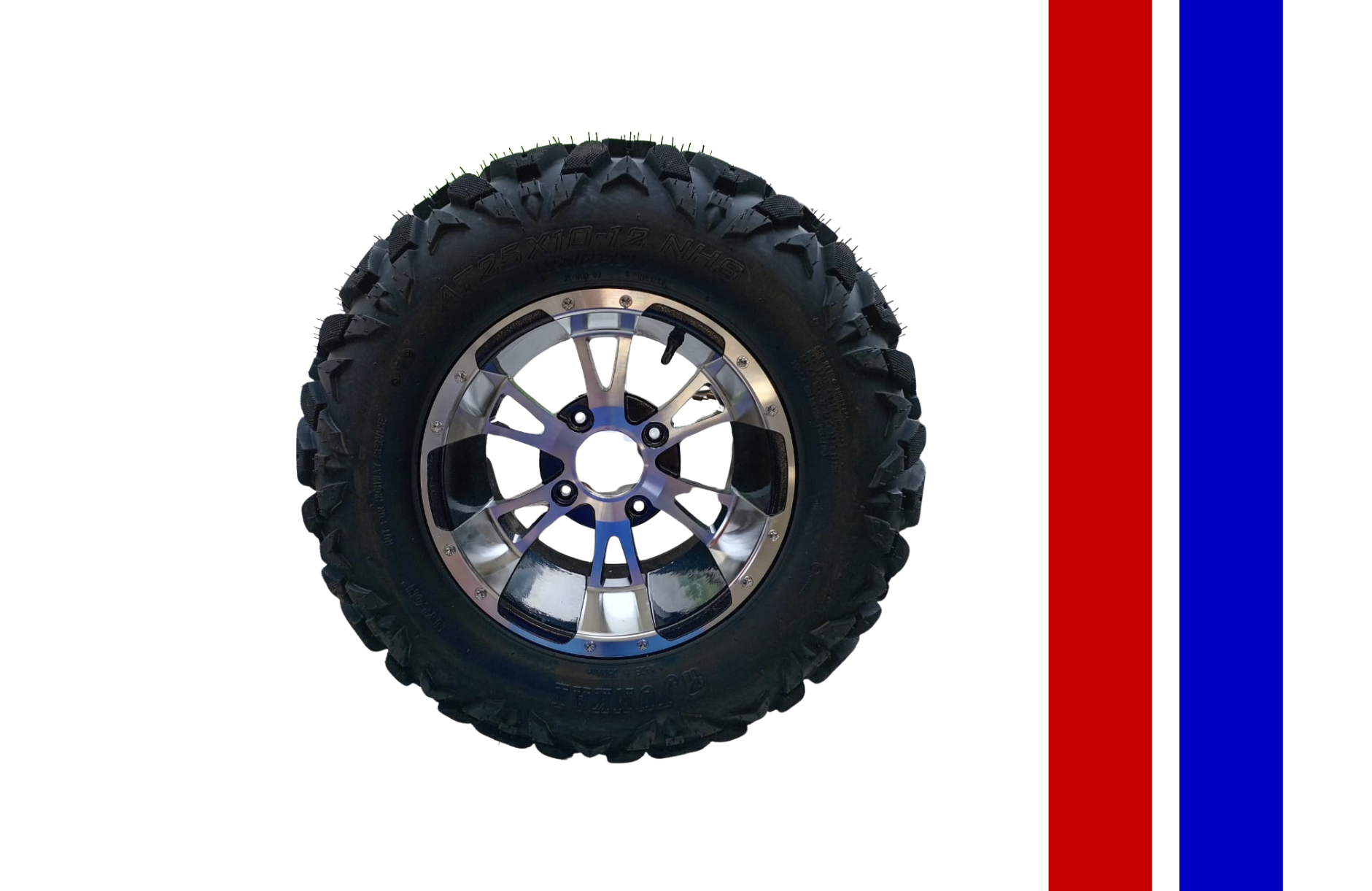 LLANTA PARA ATV/UTV 25X10-12 + RIN + COPA