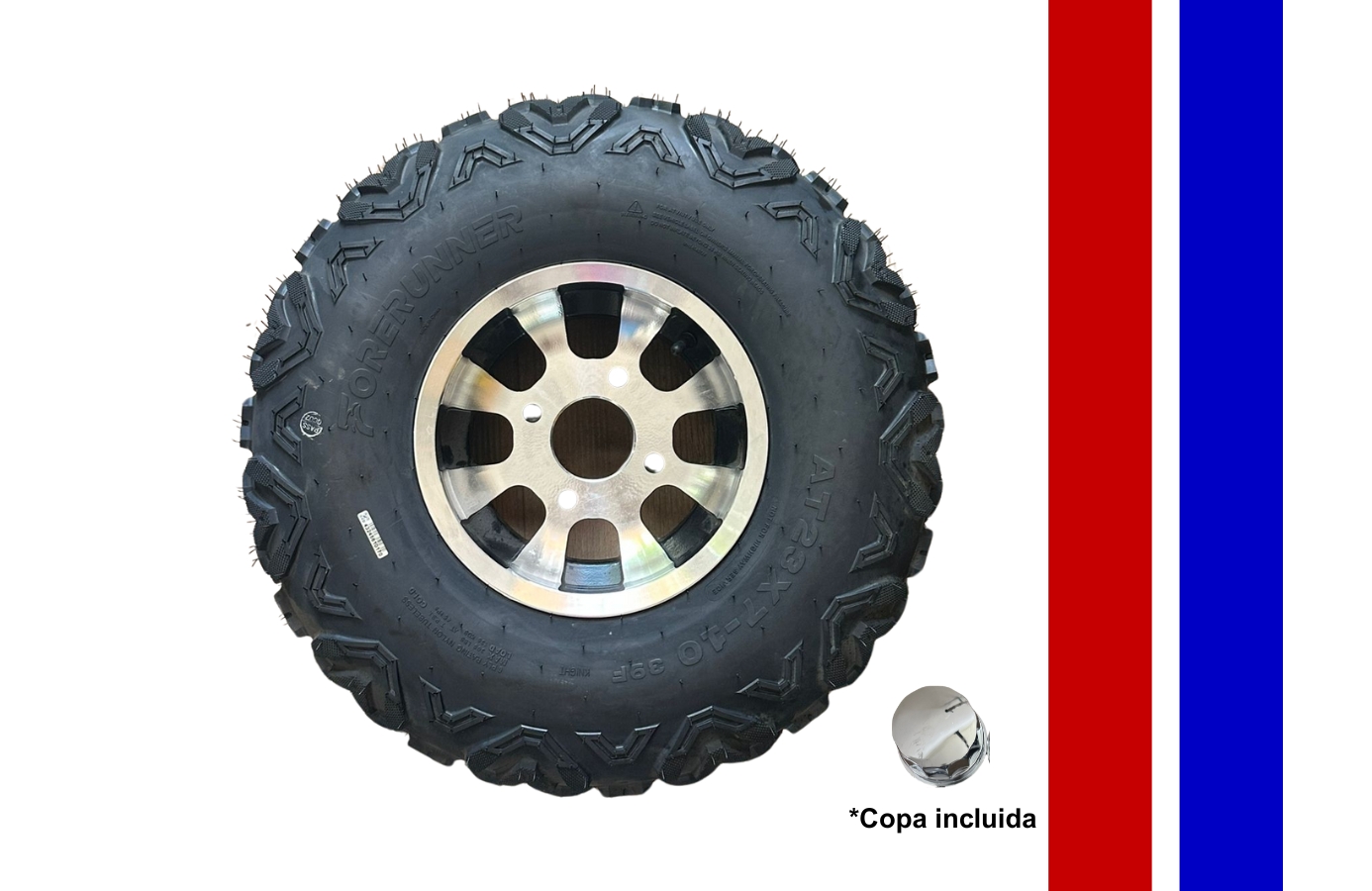 LLANTA PARA ATV/UTV 23X7-10 + RIN + COPA